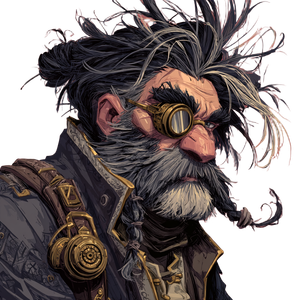 Steampunk Dwarf Inventor V2 Vinyl Car Decal Sticker – Waterproof & UV-Resistant 3.4133333333333336"