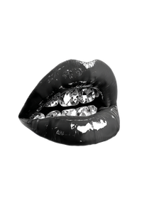 Diamond Canine Lips Vinyl Car Decal Sticker – Waterproof & UV-Resistant 4.4