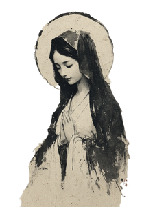 Mary In Hanbok V3 Vinyl Car Decal Sticker – Waterproof & UV-Resistant 8.213333333333333"