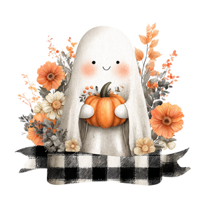 Smiling Ghost Pumpkin Vinyl Car Decal Sticker – Waterproof & UV-Resistant 3.4133333333333336"