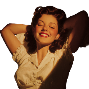 1940S Happy Wake-Up V2 Vinyl Car Decal Sticker – Waterproof & UV-Resistant 3.4133333333333336"