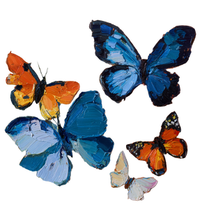 Butterflies Painting V3 Vinyl Car Decal Sticker – Waterproof & UV-Resistant 3.4133333333333336"