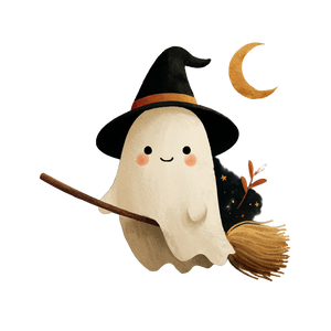 Cute Ghost Witch V9 Vinyl Car Decal Sticker – Waterproof & UV-Resistant 6.826666666666667"