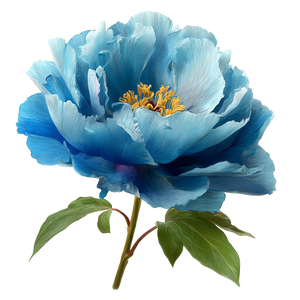 Blue Peony Flower V3 Vinyl Car Decal Sticker – Waterproof & UV-Resistant 3.4133333333333336"
