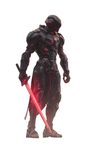 Cyborg Energy Warrior Vinyl Car Decal Sticker – Waterproof & UV-Resistant 8.96"