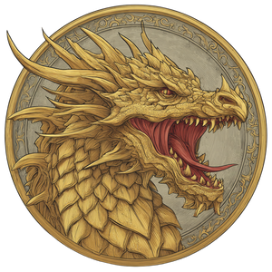 Golden Roaring Dragon Vinyl Car Decal Sticker – Waterproof & UV-Resistant 6.826666666666667" Golden Roaring Dragon Vinyl Car Decal Sticker – Waterproof & UV-Resistant 6.826666666666667"