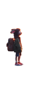 Labubu At Sunrise Vinyl Car Decal Sticker – Waterproof & UV-Resistant 4.8533333333333335"