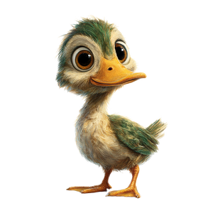 Cartoon Mallard Duck V2 Vinyl Car Decal Sticker – Waterproof & UV-Resistant 6.826666666666667"