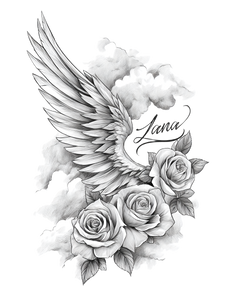 Angel Wing Tattoo Vinyl Car Decal Sticker – Waterproof & UV-Resistant 8.213333333333333" Angel Wing Tattoo Vinyl Car Decal Sticker – Waterproof & UV-Resistant 8.213333333333333"