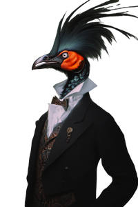 Gothic Bird Portrait Vinyl Car Decal Sticker – Waterproof & UV-Resistant 8.96"