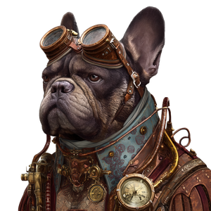 Steampunk French Bulldog V3 Vinyl Car Decal Sticker – Waterproof & UV-Resistant 3.4133333333333336"