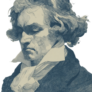 Beethoven Portrait V15 Vinyl Car Decal Sticker – Waterproof & UV-Resistant 6.826666666666667"