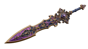 Fantasy Sword Rendering V3 Vinyl Car Decal Sticker – Waterproof & UV-Resistant 2.72"