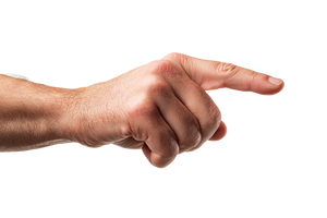 Pointing Hand V8 Vinyl Car Decal Sticker – Waterproof & UV-Resistant 5.97333333333333