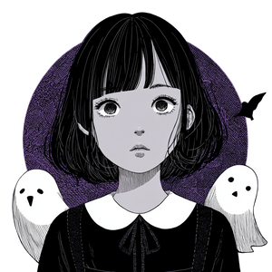 Cute Ghost Girl V3 Vinyl Car Decal Sticker – Waterproof & UV-Resistant 3.4133333333333336"