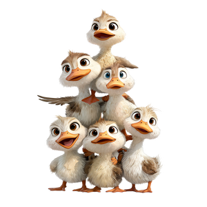 Smiling Duck Pyramid Vinyl Car Decal Sticker – Waterproof & UV-Resistant 6.826666666666667"