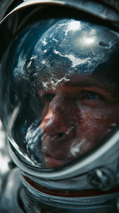 Astronaut'S Earth Reflection V4 Vinyl Car Decal Sticker – Waterproof & UV-Resistant 4.8533333333333335"