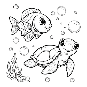 Simple Sea Creatures V2 Vinyl Car Decal Sticker – Waterproof & UV-Resistant 6.826666666666667"