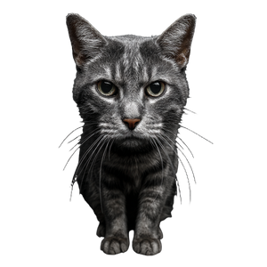 Sad Cat V10 Vinyl Car Decal Sticker – Waterproof & UV-Resistant 3.4133333333333336"