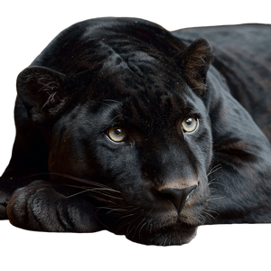 Contemplative Black Jaguar V2 Vinyl Car Decal Sticker – Waterproof & UV-Resistant 3.4133333333333336"