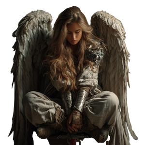 Angel Warrior Girl Vinyl Car Decal Sticker – Waterproof & UV-Resistant 6.826666666666667"