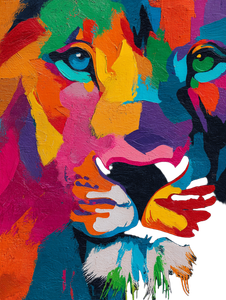Majestic Rainbow Lion V2 Vinyl Car Decal Sticker – Waterproof & UV-Resistant 4.1066666666666665"