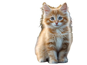 Cute Orange Kitten V3 Vinyl Car Decal Sticker – Waterproof & UV-Resistant 6.1866666666666665"