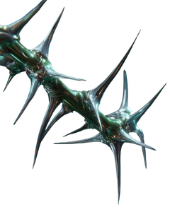 Metallic Thorn Stem Vinyl Car Decal Sticker – Waterproof & UV-Resistant 4.0"