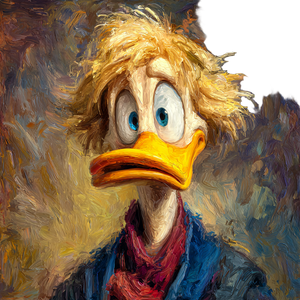 Shaggy Duck Portrait V2 Vinyl Car Decal Sticker – Waterproof & UV-Resistant 3.4133333333333336"