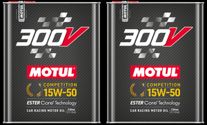 2x Motul 300V COMPETITION SAE 15W-50 Synthetic Oil | Maximum Power Output | Engine Protection | 2 Liter