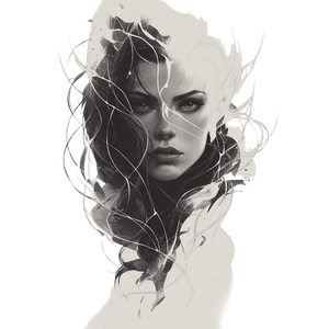 Mysterious Tattoo Woman V3 Vinyl Car Decal Sticker – Waterproof & UV-Resistant 3.4133333333333336"