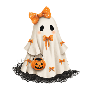 Adorable Halloween Ghost V6 Vinyl Car Decal Sticker – Waterproof & UV-Resistant 3.4133333333333336"