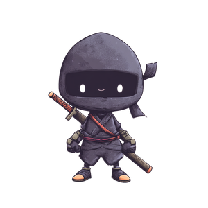 Cute Ninja Vinyl Car Decal Sticker – Waterproof & UV-Resistant 3.4133333333333336"