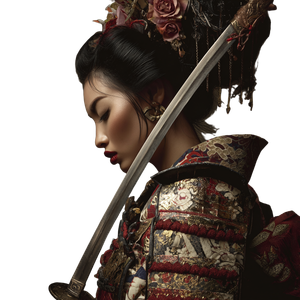 Geisha Warrior V3 Vinyl Car Decal Sticker – Waterproof & UV-Resistant 3.4133333333333336"