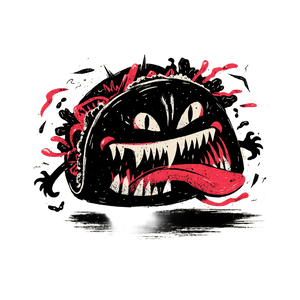Monster Taco V2 Vinyl Car Decal Sticker – Waterproof & UV-Resistant 3.4133333333333336"