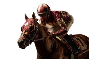 Galloping Jockey Portrait V3 Vinyl Car Decal Sticker – Waterproof & UV-Resistant 2.986666666666667"