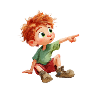 Curious Red-Haired Boy Vinyl Car Decal Sticker – Waterproof & UV-Resistant 6.826666666666667"
