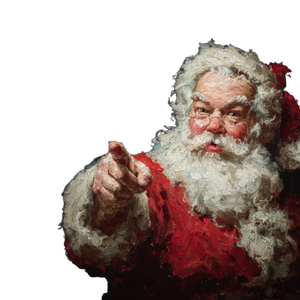 Jolly Santa Claus V8 Vinyl Car Decal Sticker – Waterproof & UV-Resistant 3.4133333333333336"