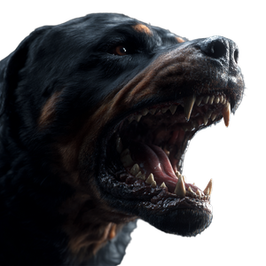 Fierce Rottweiler Barking Vinyl Car Decal Sticker – Waterproof & UV-Resistant 3.4133333333333336"