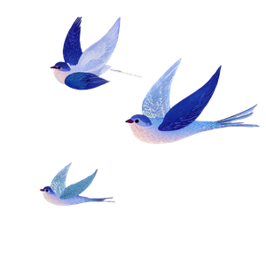 Big Swallows Art Vinyl Car Decal Sticker – Waterproof & UV-Resistant 6.826666666666667"