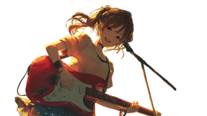 Guitar Anime Girl Vinyl Car Decal Sticker – Waterproof & UV-Resistant 2.72"