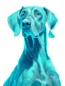Neon Fashion Dog V2 Vinyl Car Decal Sticker – Waterproof & UV-Resistant 4.1066666666666665"