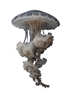 Giant Lace Jellyfish Vinyl Car Decal Sticker – Waterproof & UV-Resistant 8.213333333333333"
