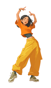Dancing Hip-Hop Woman Vinyl Car Decal Sticker – Waterproof & UV-Resistant 4.746666666666667"