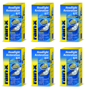 6x Rain-X Headlight Restoration Kit | Improve Visibility, Save Money, Deep Cleaning Process