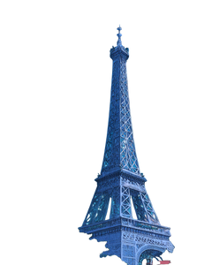 Eiffel Tower Top Vinyl Car Decal Sticker – Waterproof & UV-Resistant 4.0"