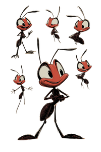 Cartoon Ant Character Vinyl Car Decal Sticker – Waterproof & UV-Resistant 4.4