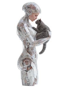 Bionic Robot Woman V2 Vinyl Car Decal Sticker – Waterproof & UV-Resistant 8.213333333333333"
