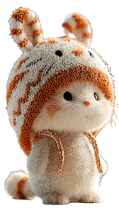 Fluffy Cat With Hat Vinyl Car Decal Sticker – Waterproof & UV-Resistant 4.8533333333333335"