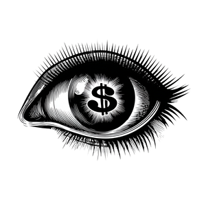 Dollar Eye Tattoo Vinyl Car Decal Sticker – Waterproof & UV-Resistant 6.826666666666667"